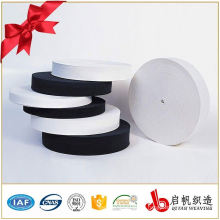 Factory price 32mm black and white cotton knitted elastic band